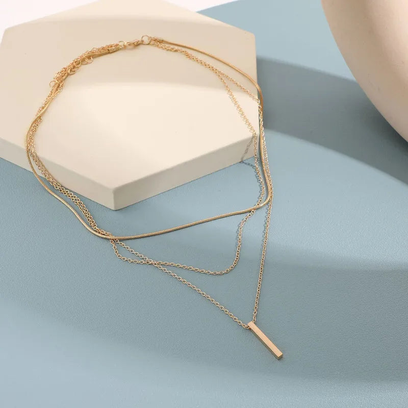 Bohemian Multilayer Stick Pendant Necklace