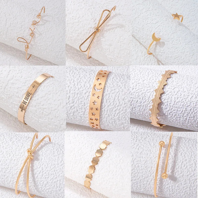 Geometric Irregular Butterfly Letter Bracelet