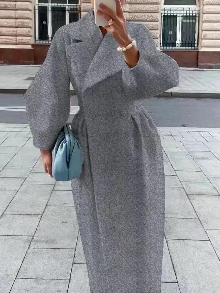 Winter Coat for Women Elegant Lantern Sleeve