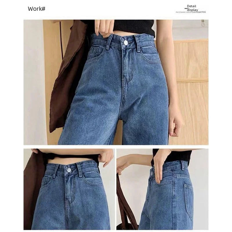 Loose Straight High-Waist Jeans