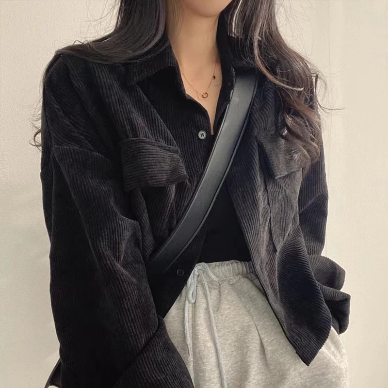 Retro Single-Breasted Long Sleeve Jacket
