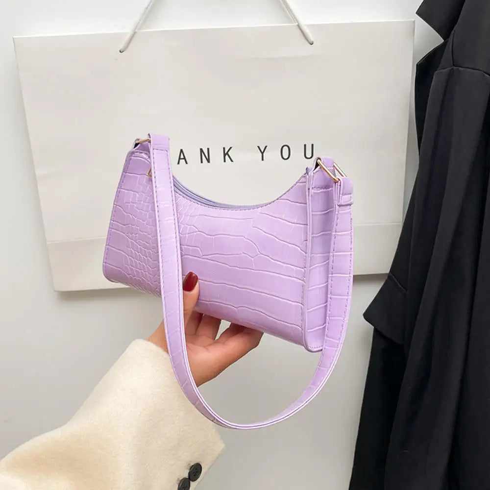 Trendy Black PU Shoulder & Crossbody Bag