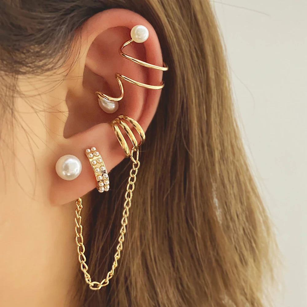 Delicate Tassel Clip-On Ear Cuff Earrings