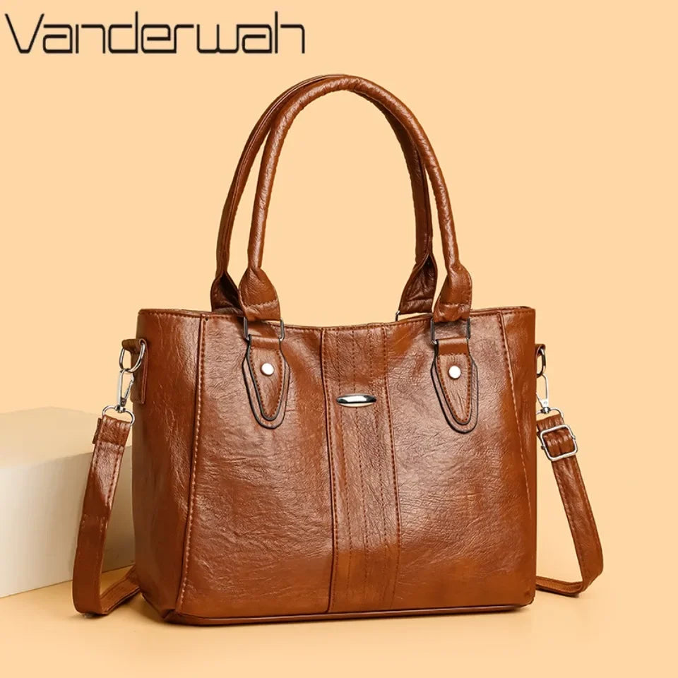 Vintage Soft Leather Handbag for Women