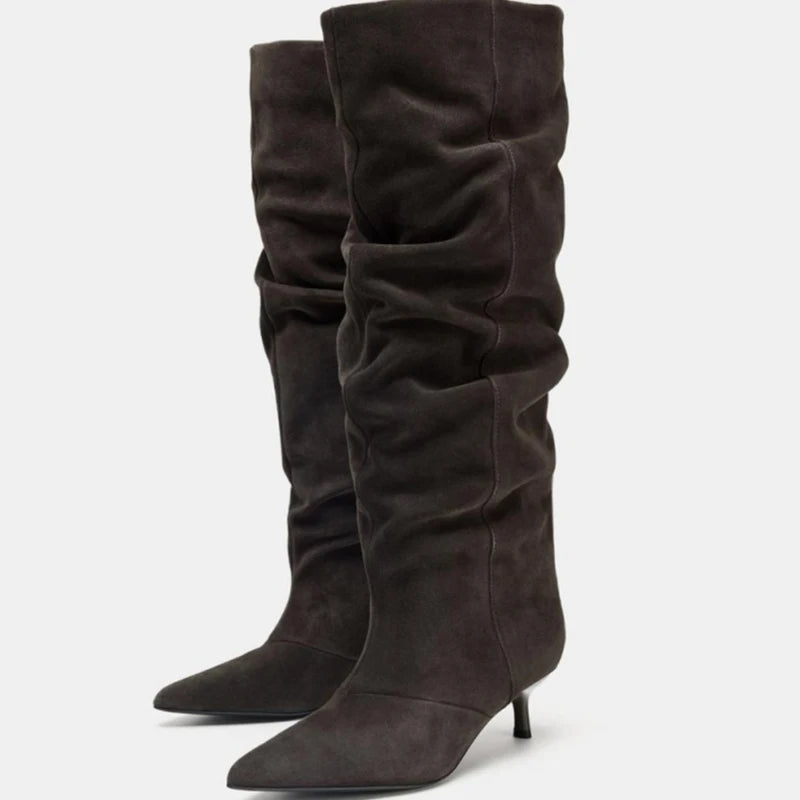 Pointed-toe Stiletto Heeled Boots Fashion