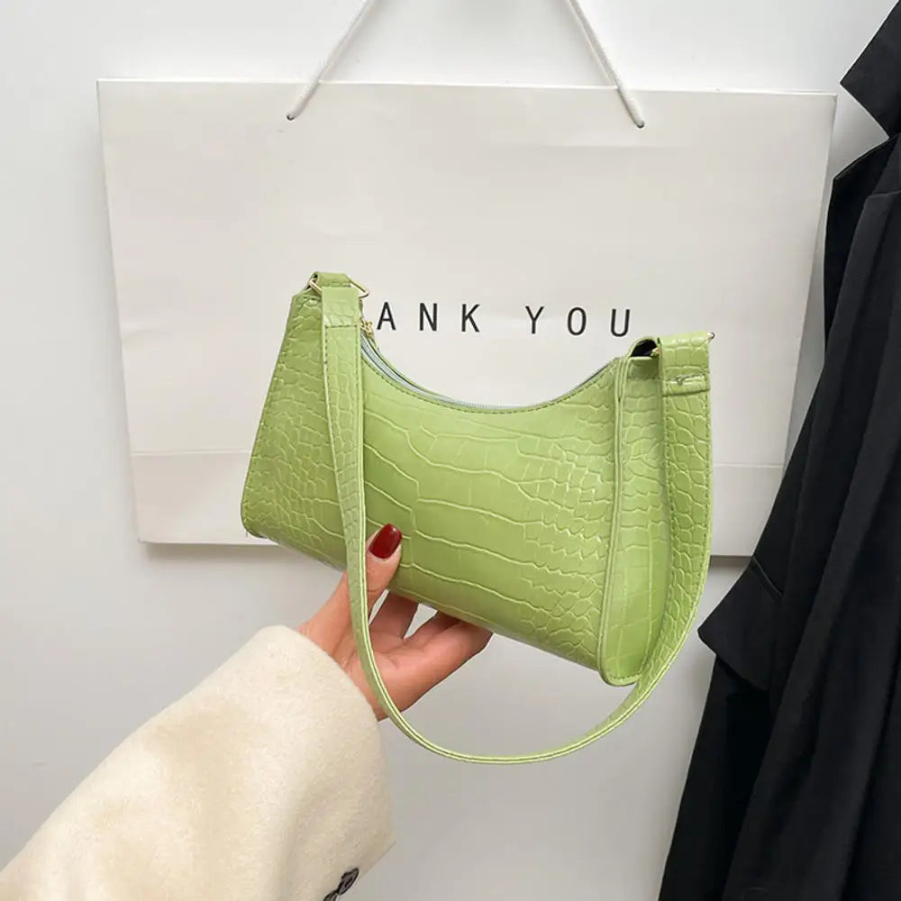 Trendy Black PU Shoulder & Crossbody Bag