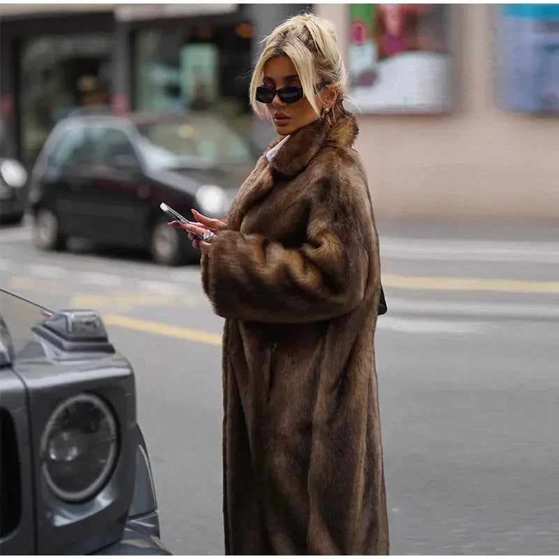 Winter Warm Thick Women Faux Fur Coats