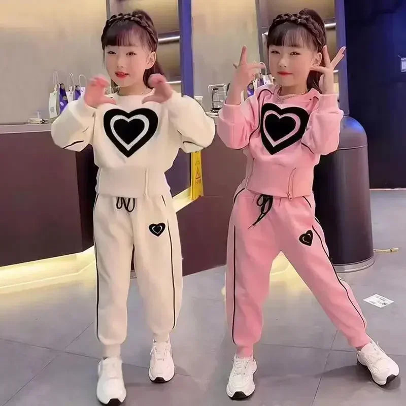 Girls' Sweatshirt & Pants Set, Spring/Autumn
