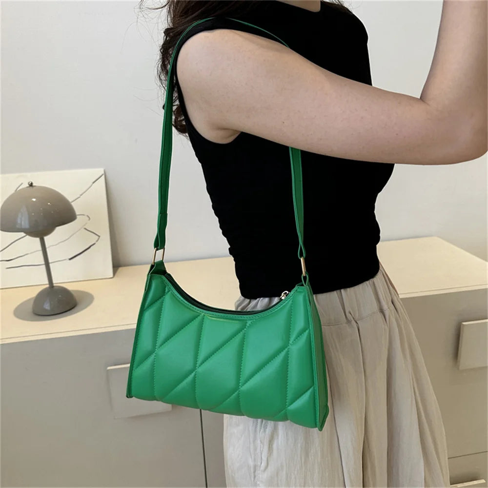 Trendy Black PU Shoulder & Crossbody Bag