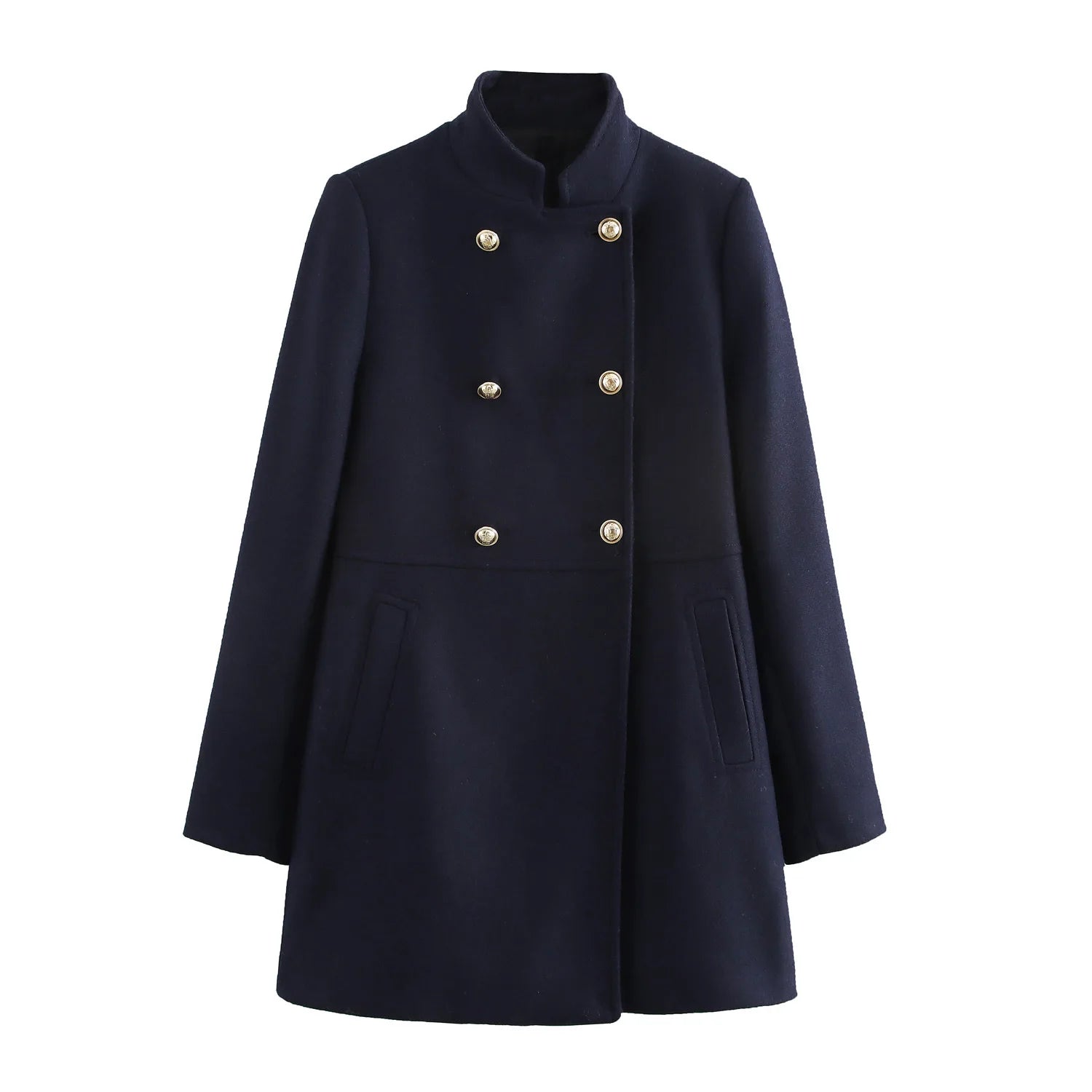 Winter Coat For Women 2024 Solid Lapel Double Breasted