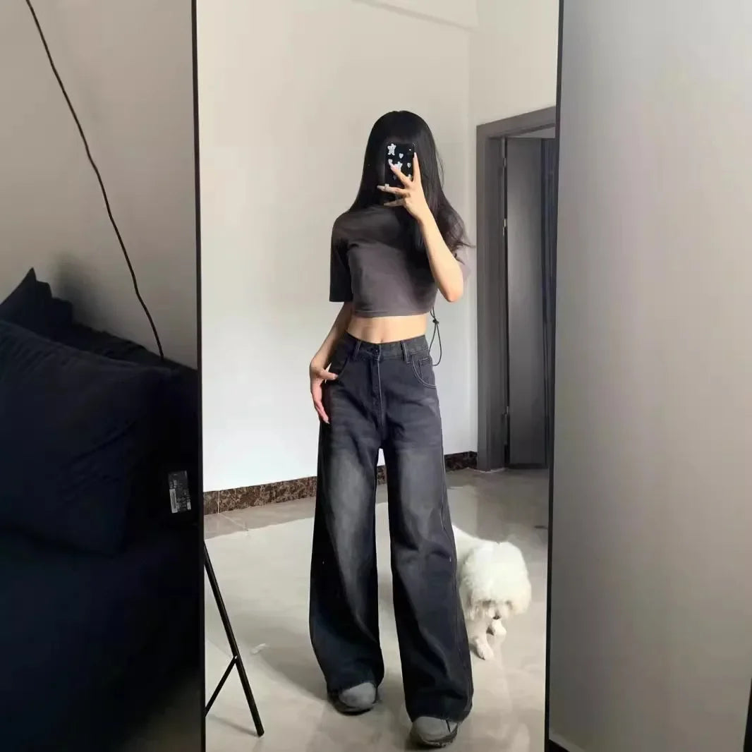 Slimming High-Waisted Bell Bottom Jeans