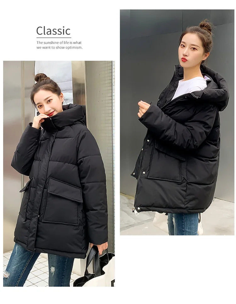 Women Winter Oversize Outwear Cotton Down Coat