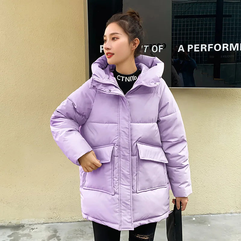 Women Winter Oversize Outwear Cotton Down Coat