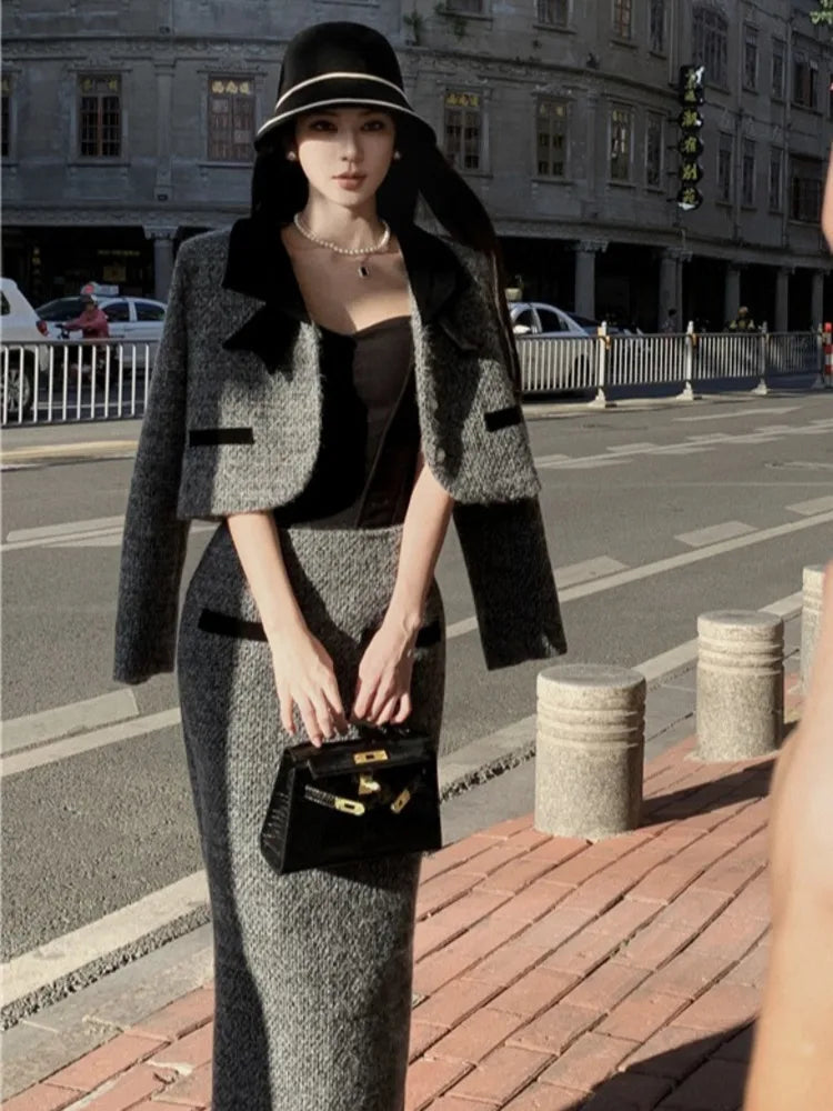 Winter Outfit Women 2024 New Elegant Lady Thickened