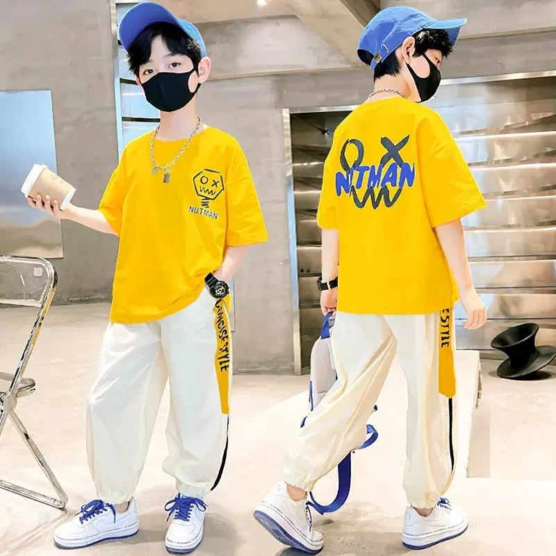 Boys' Letter T-Shirt & Pants Set