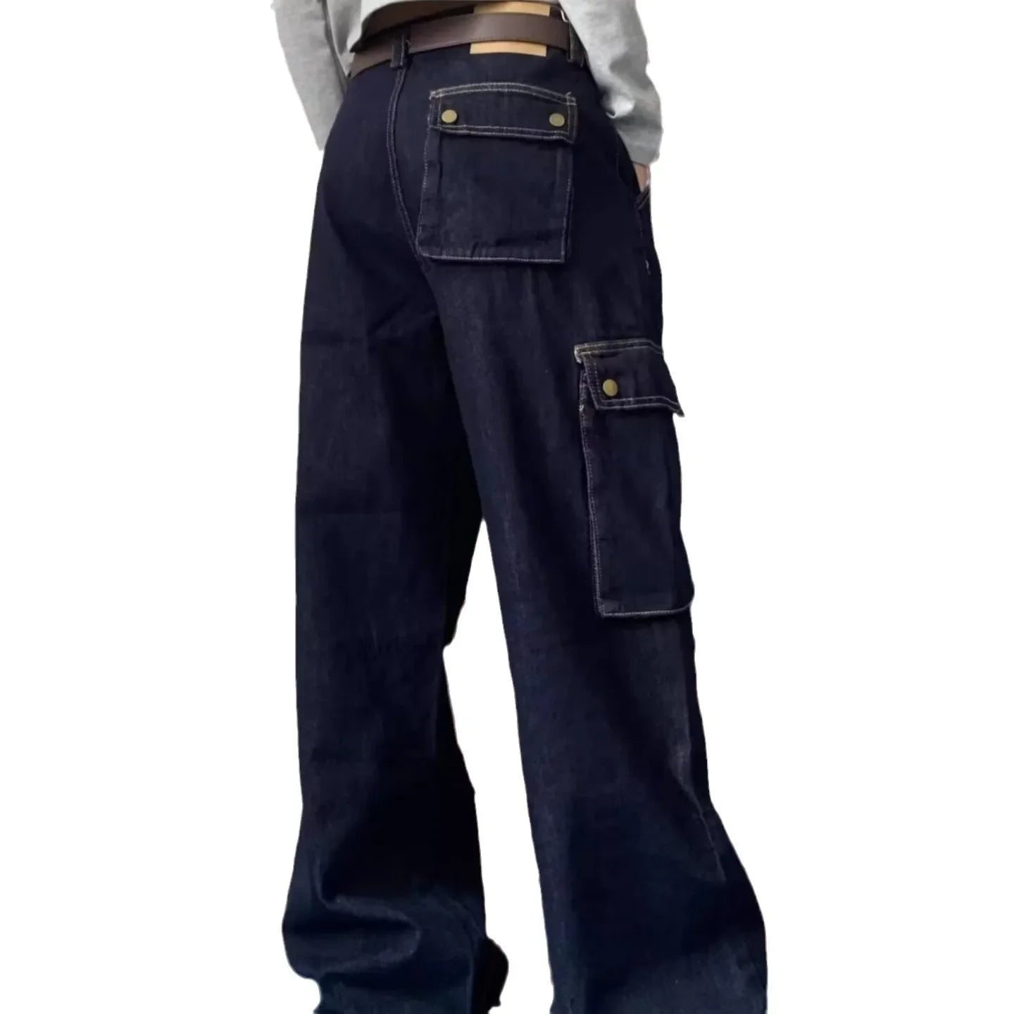 Casual Hip Hop Style Letter Print Men's Jeans Hong Kong Fashion High Street Trendy Long Pants Autumn New Arrival