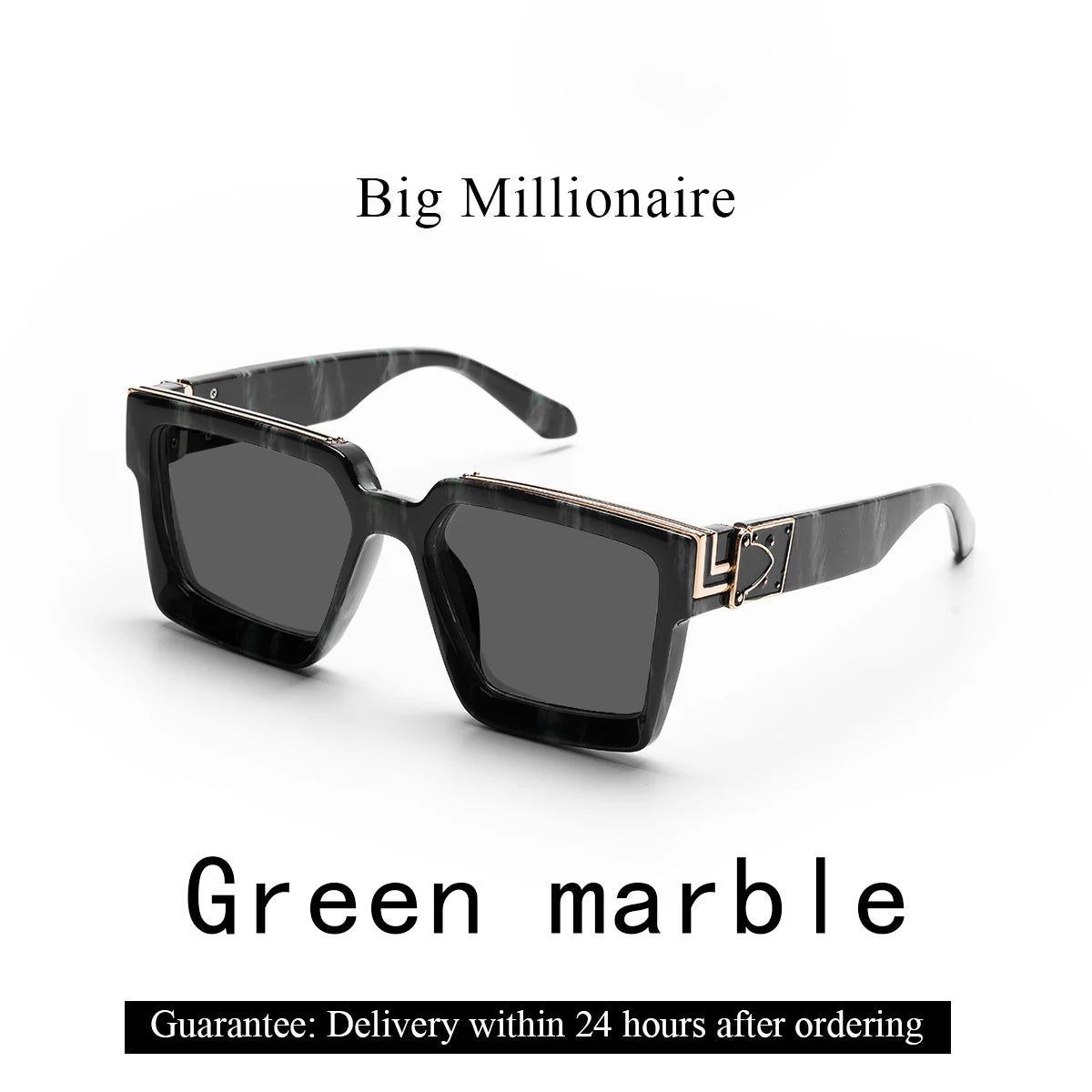 Ruiao Retro Black Luxury Sunglasses 2024