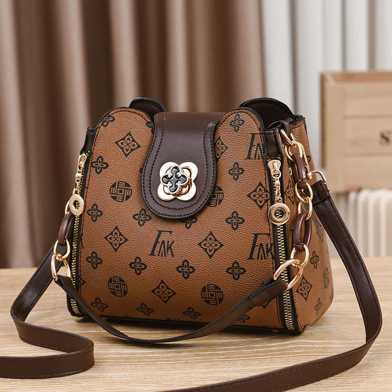 2025 Luxury Leather Monogram Shoulder Bag