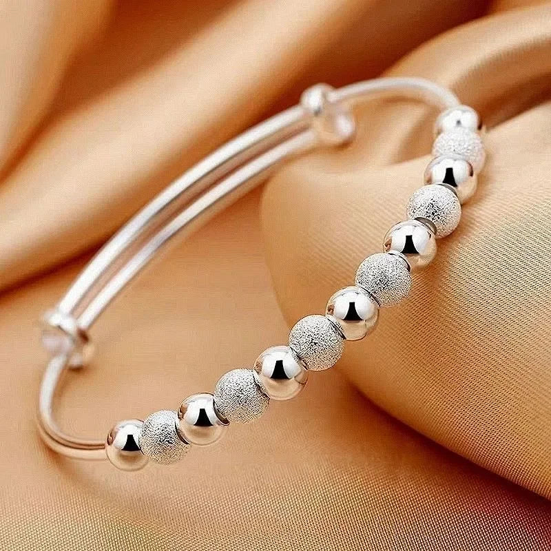 2024 Luxury Silver Color Lucky Bead Bracelet