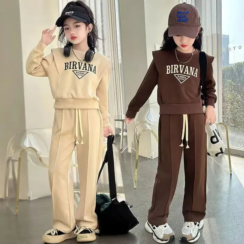 Spring Autumn Casual Sports Suit for Girls