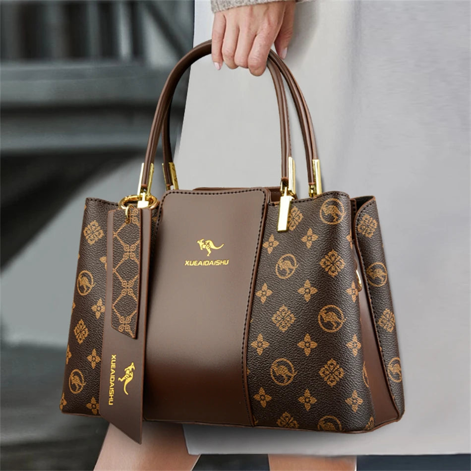 Luxury Print Leather Women’s Shoulder Bag