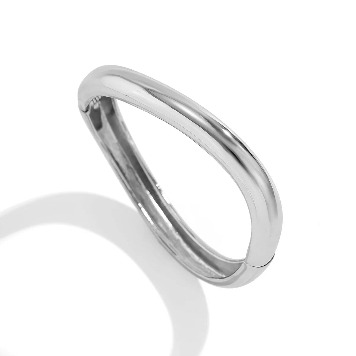 Minimalist Round Bangle Bracelet for Women