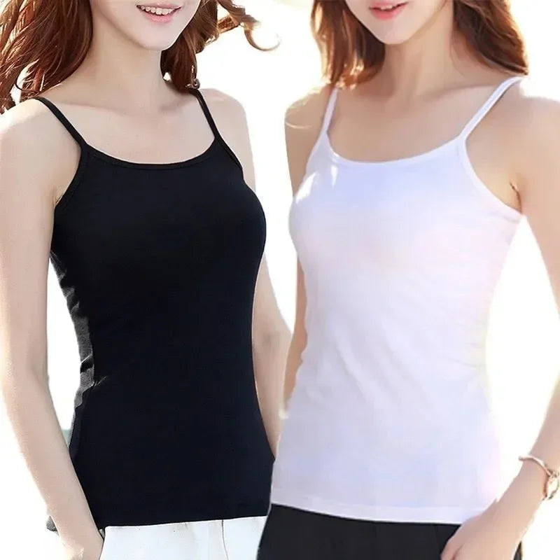 Pure Cotton White Sleeveless Tank Top