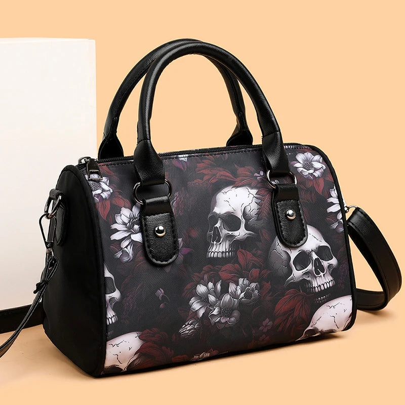 Skull Pattern Large Capacity Shoulder Bag
