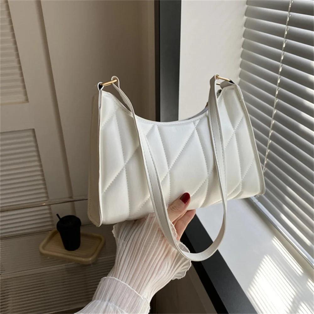 Trendy Black PU Shoulder & Crossbody Bag