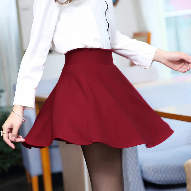 Women’s Plus Size Stretchy Flared Skater Skirt