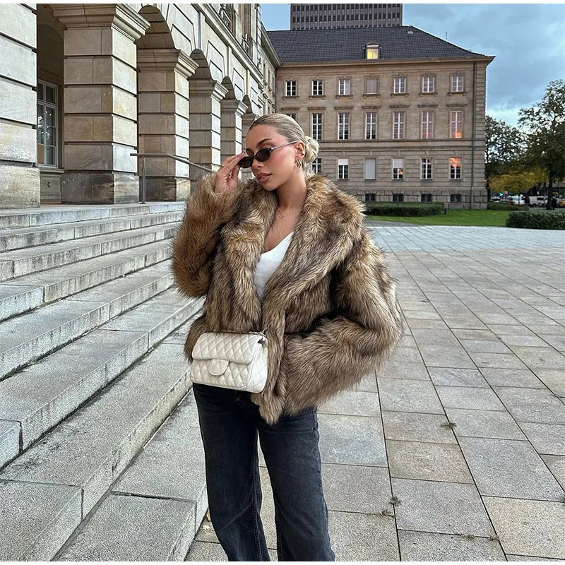 Winter Warm Thick Women Faux Fur Coats