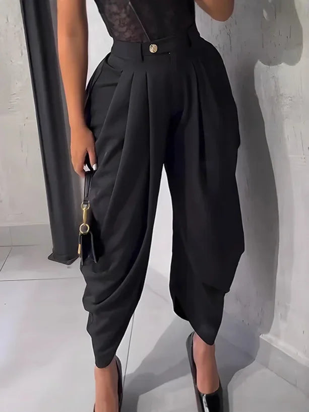 Women High Waist Jogger Loose Long Harlen Pants 2025 Fall Autumn OL Work Fashion Active Casual Street Trousers