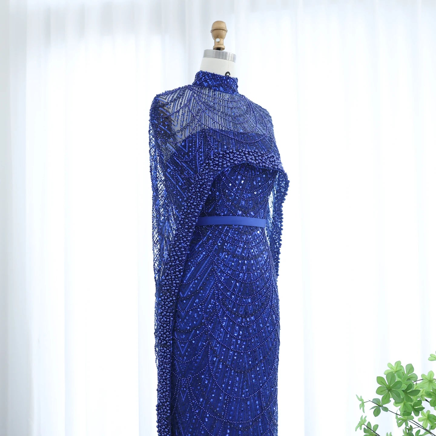 Sharon Said Luxury Pearls Dubai Champagne Evening Dresses
