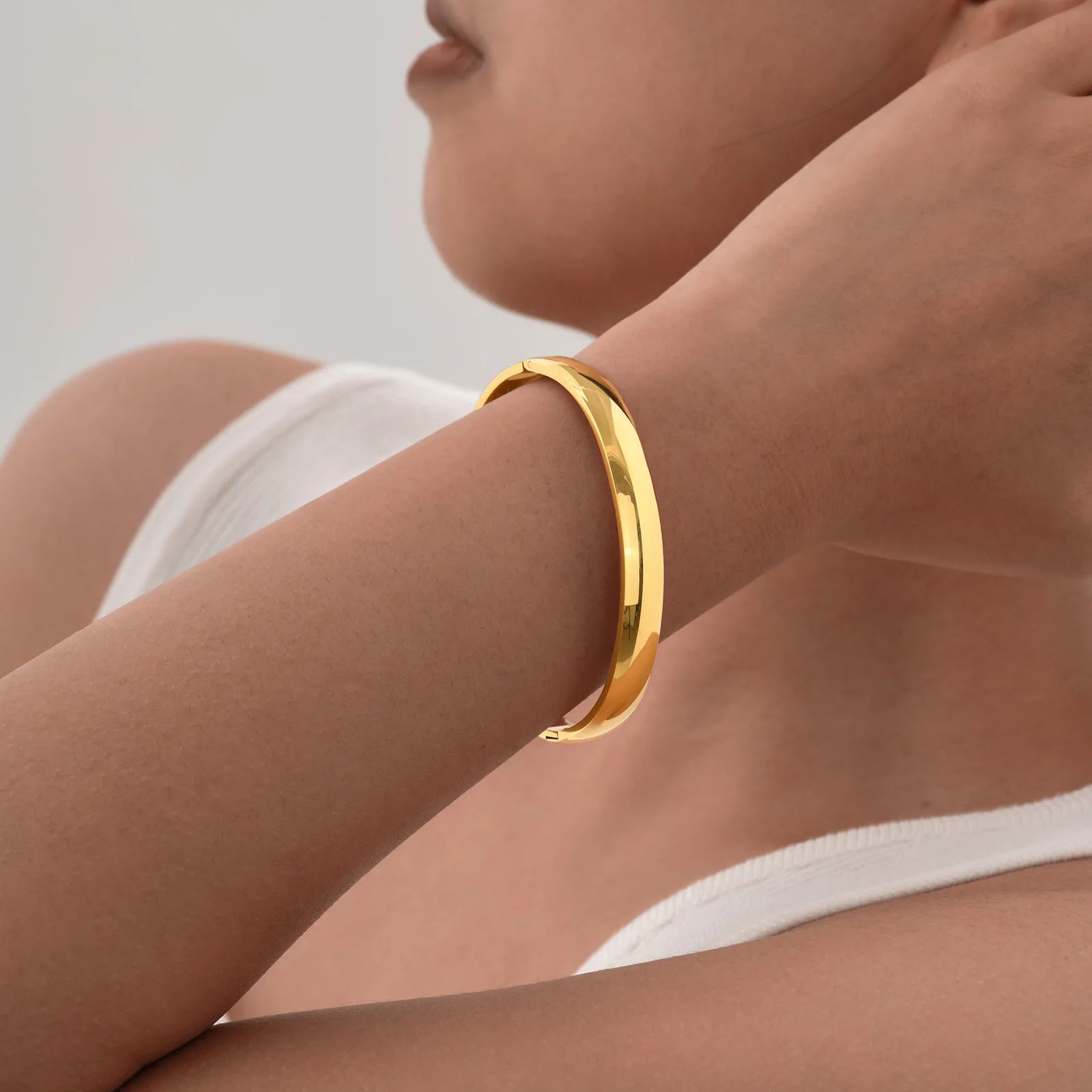 18K Gold Plated Stainless Steel Openable Bracelets