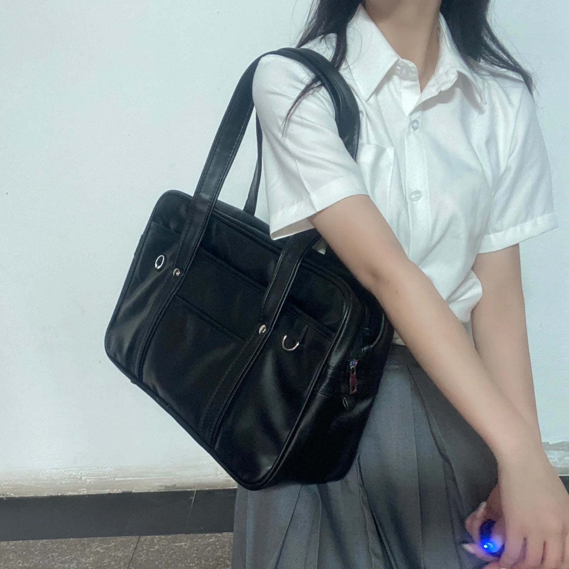 Japanese JK Uniform PU Schoolbag