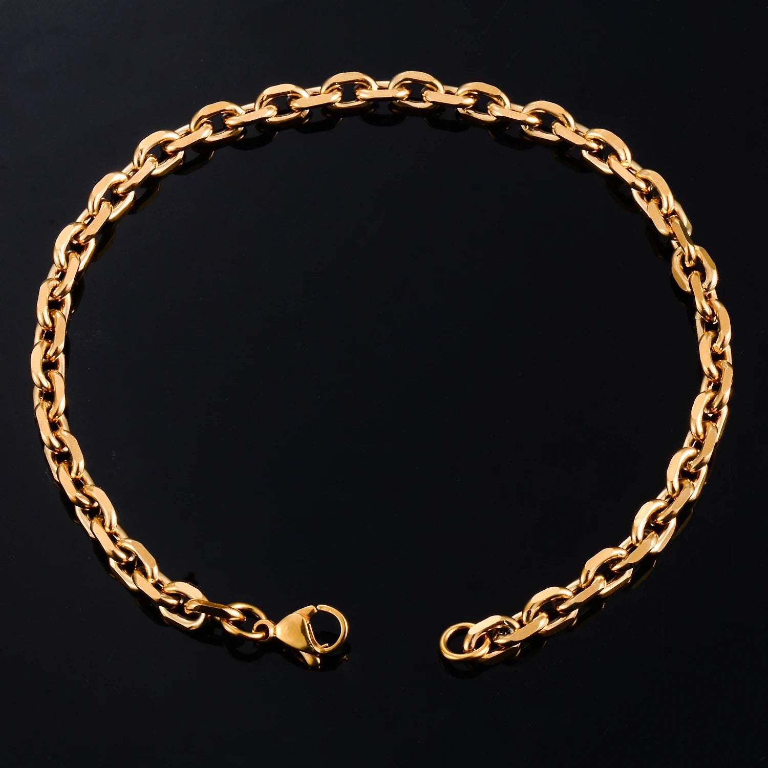 Stainless Steel O Shape Link Chain Bracelet
