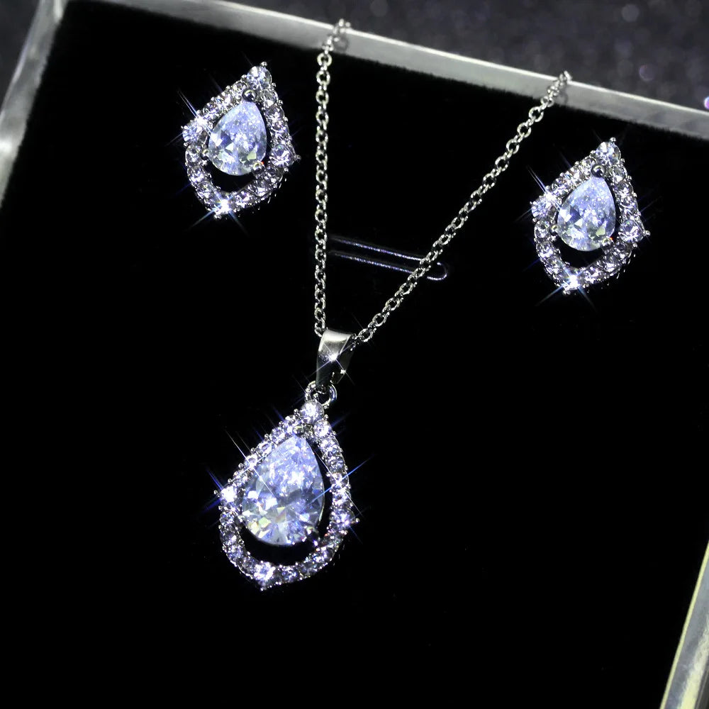 15-Design 925 Sterling Silver Bridal Jewelry Set