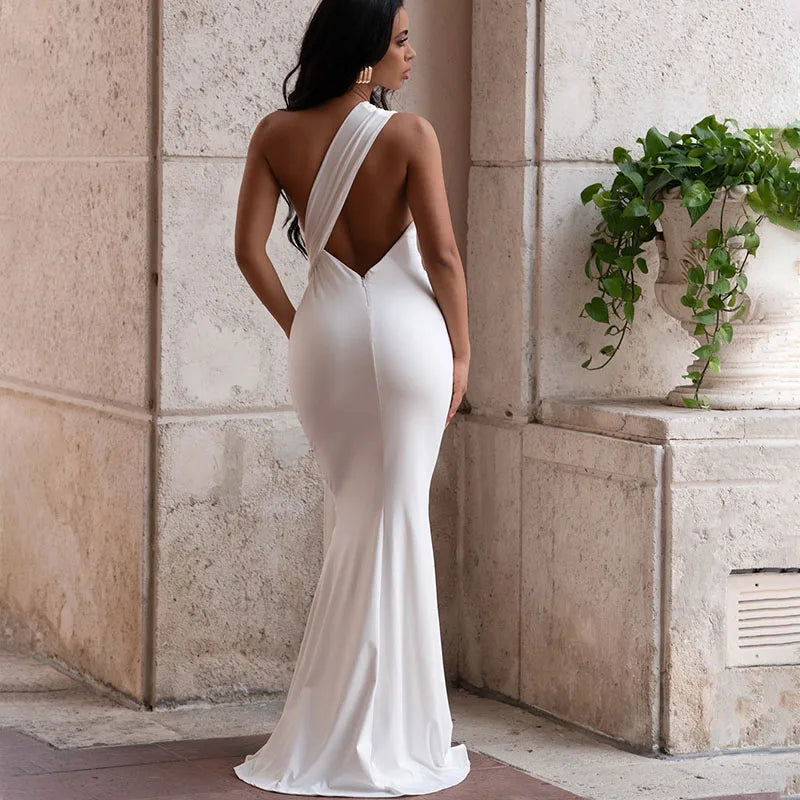 Doyerl One Shoulder Mermaid Evening Dresses for Women