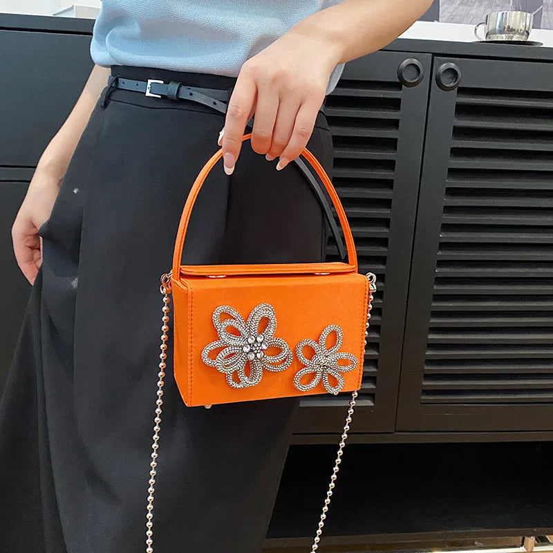 3D Flower Design Luxury Crossbody Bag