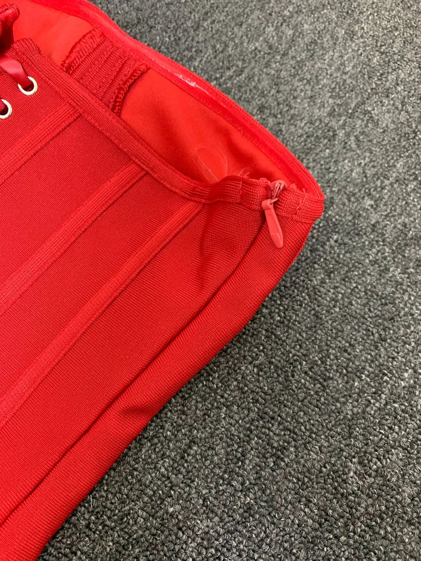 Women Red Bodycon Mini Bandage Outfits Club Party Strapless