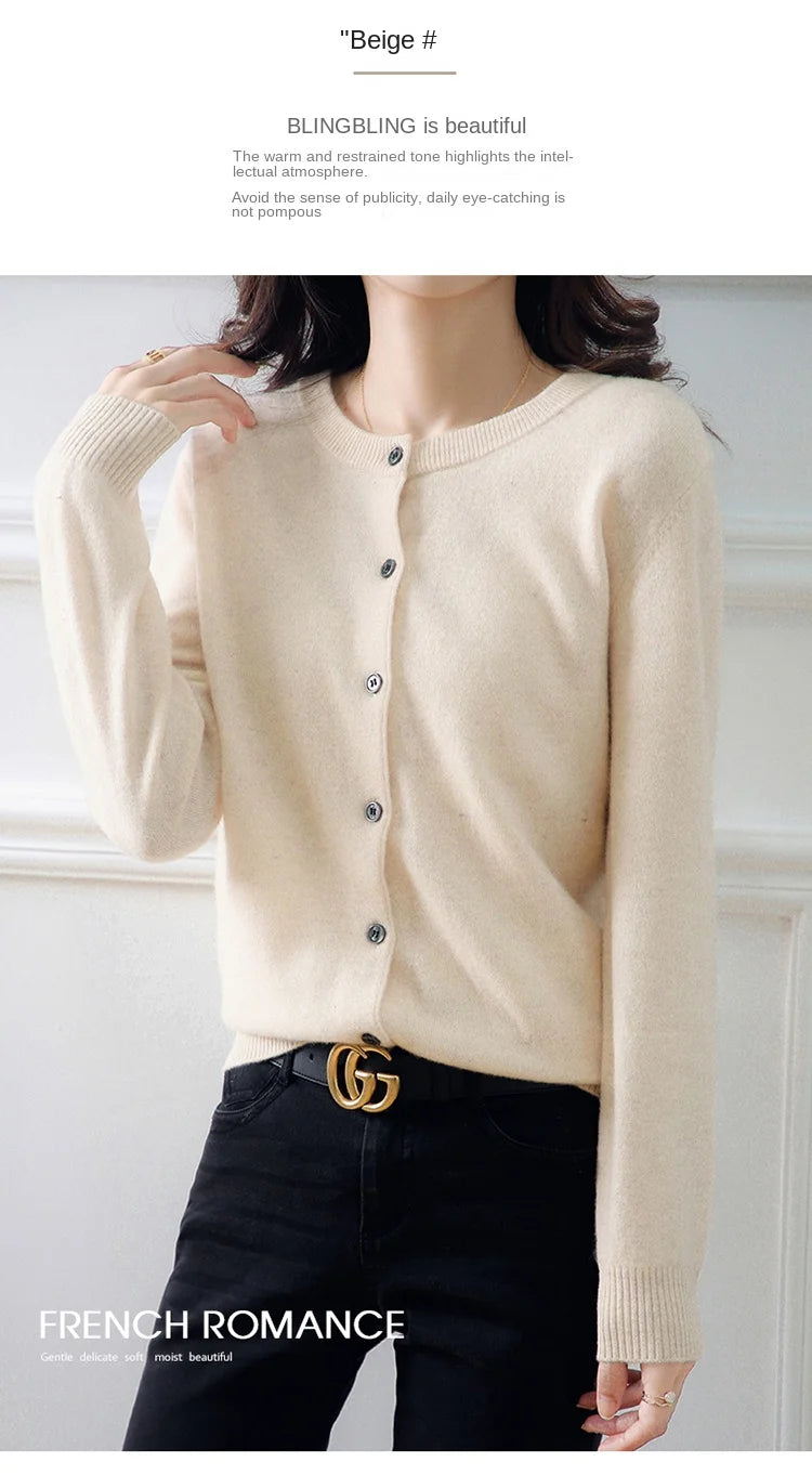 Worsted Spring & Autumn Women's Cardigan
