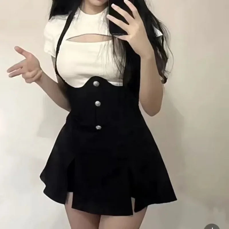 Sexy Dresses for Women Black Bodycon Hollow Corset Coquette Prom Evening Party Tight Woman Long Sleeve Dress Fashion Summer 2025