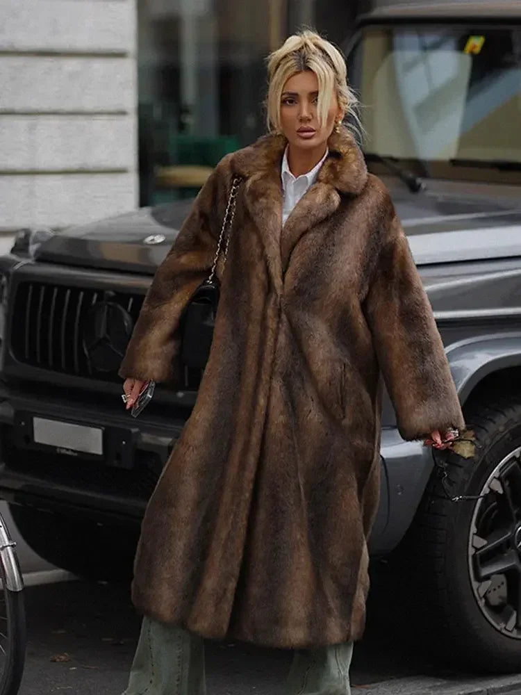 Winter Warm Thick Women Faux Fur Coats