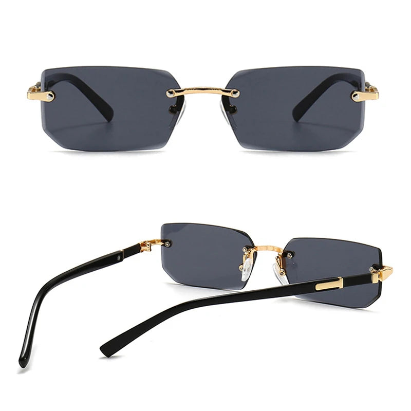Rimless Classic Square Sunglasses