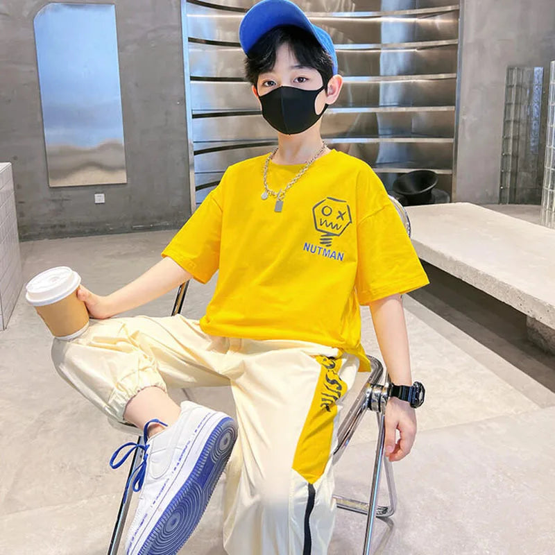 Boys' Letter T-Shirt & Pants Set