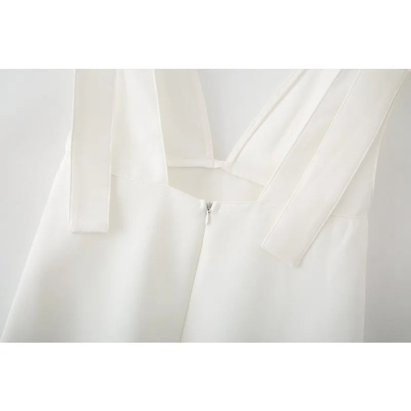 Women's Sexy Party Dresses Deep V Neck Bodycon Cocktail Dress Bow Detail Elegant Evening Gown Dinner Party Outfit