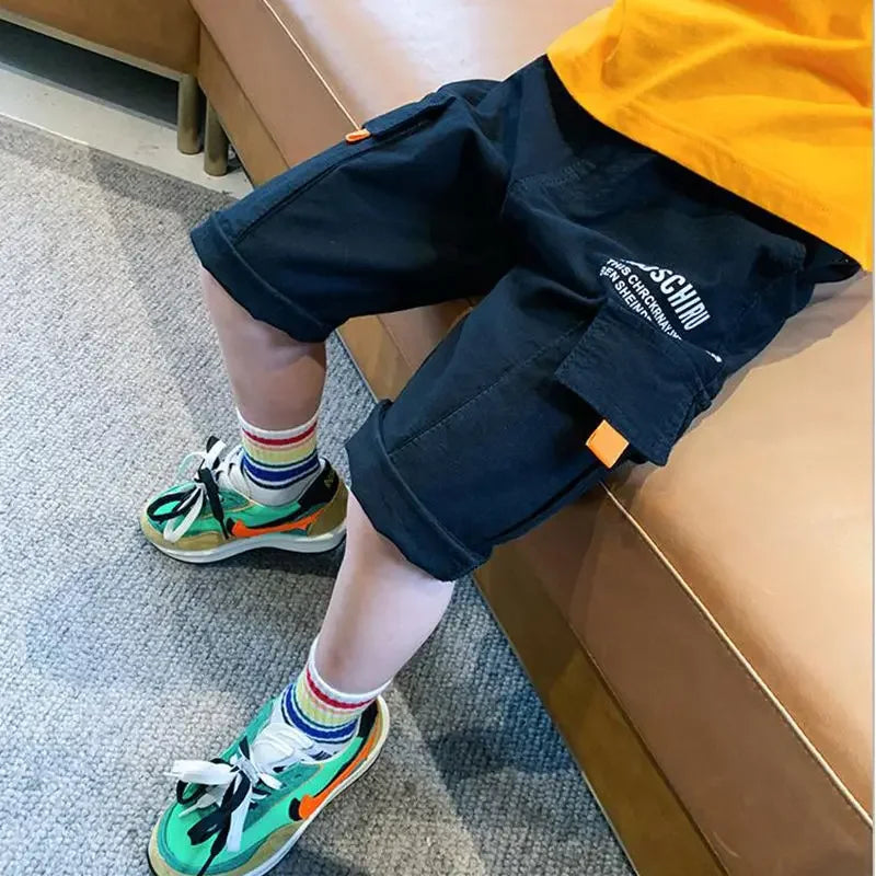 Boys Summer Loose Cargo Shorts