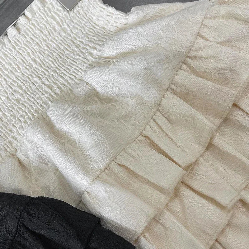Women’s High-Waist Ruffled A-Line Mini Skirt