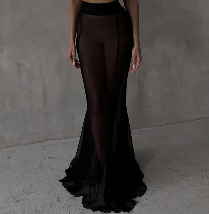 Elegant Solid Blazer Skirt Set Women Long Sleeve Button V-neck Blazer Lace See Through Long Skirts 2025 Spring Party Lady Suit