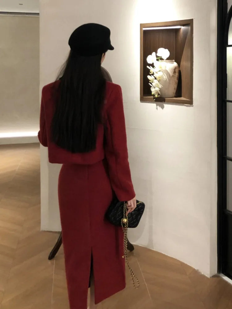 Winter Outfit Women 2024 New Elegant Lady Thickened